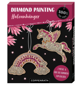 Diamond Painting Holzanhänger Einhorn/Drache