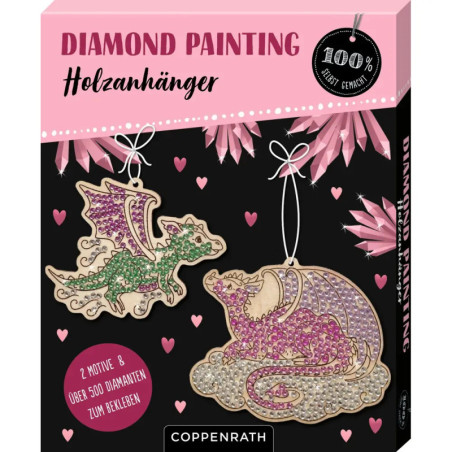 Diamond Painting Holzanhänger Einhorn/Drache