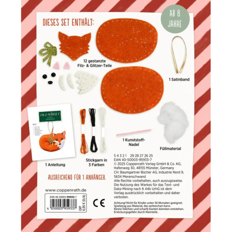 Filz-Nähset: Fuchs-/Hasen-Anhänger (Weih