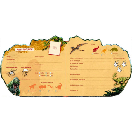 Freundebuch in Dinoform: T-Rex World - M