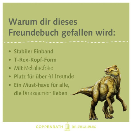 Freundebuch in Dinoform: T-Rex World - M