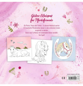 Glitzer-Malblock: Pferdefreund