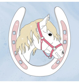 Glitzer-Malblock: Pferdefreund