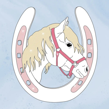 Glitzer-Malblock: Pferdefreund