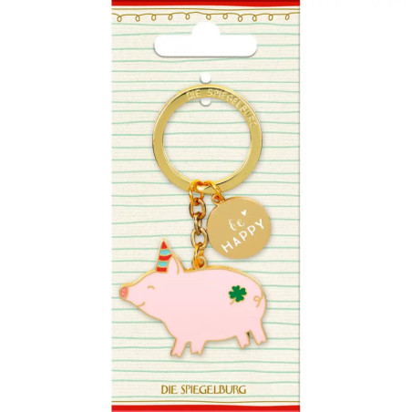 Schlüsselanhänger Glücksschwein (aus Met