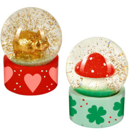 XS-Glas-Schneekugel -  Viel Glück