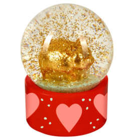 XS-Glas-Schneekugel -  Viel Glück