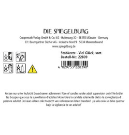 Stabkerze - Viel Glück, sortie rt