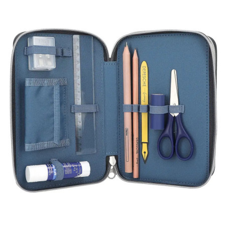 Monster Cars 3 Fach Federtasche mit LED