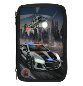Monster Cars 3 Fach Federtasche mit LED