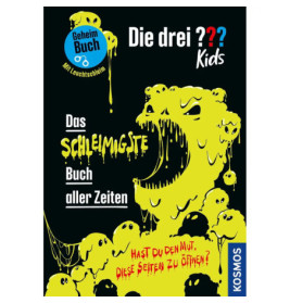 Buchcover mit grünem Schleimmonster, gelb-weißer Schrift und tropfendem Schleim vor schwarzem Hintergrund.