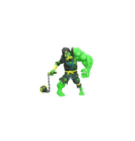 Actionfigur mit grüner Maske, großem Mutantenarm und Stachelwaffe in schwarzer und grüner Kleidung.