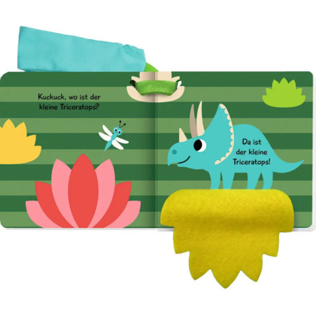 Mein Filz-Fühlbuch f.d.Buggy: Kuckuck, kleiner Dino