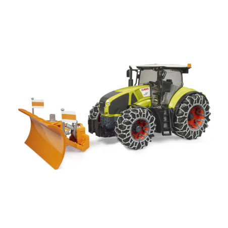 Claas Axion 950 mit Schneekett en und Pflug