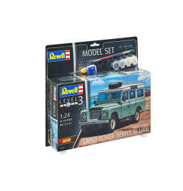 Model Set Land Rover Series III LWB station wagon, Revell Modellbausatz mit Basiszubehör