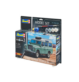 Model Set Land Rover Series III LWB station wagon, Revell Modellbausatz mit Basiszubehör