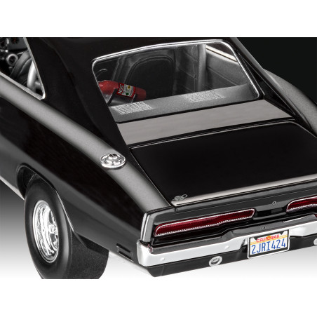 Model Set F&F Dominic s 1970 Dodge Charger, Revell Modellbausatz mit Basiszubehör