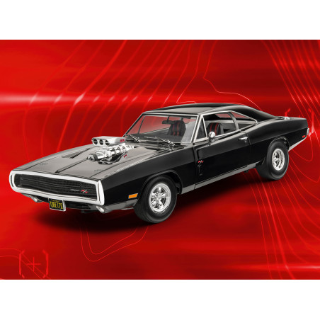 Model Set F&F Dominic s 1970 Dodge Charger, Revell Modellbausatz mit Basiszubehör