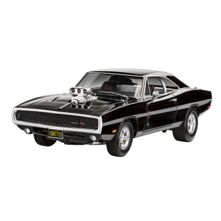 Model Set F&F Dominic s 1970 Dodge Charger, Revell Modellbausatz mit Basiszubehör