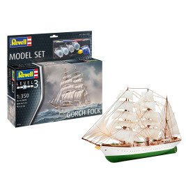 Model Set Gorch Fock, Revell Modellbausatz mit Basiszubehör