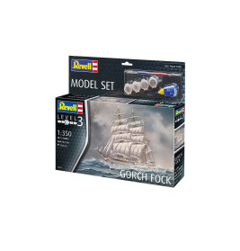 Model Set Gorch Fock, Revell Modellbausatz mit Basiszubehör