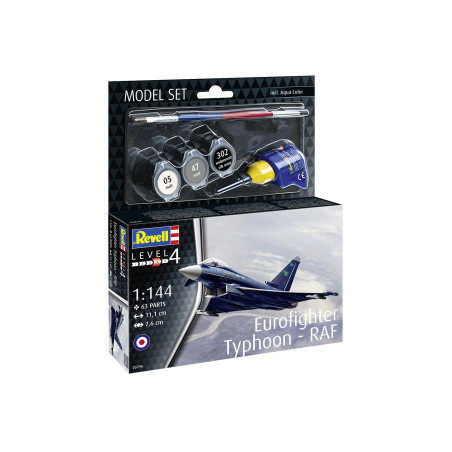 Model Set Eurofighter Typhoon - RAF, Revell Modellbausatz mit Basiszubehör
