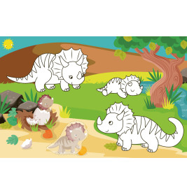 Mein kleines Sticker-Malbuch. Dinosaurier