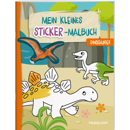 Mein kleines Sticker-Malbuch. Dinosaurier