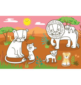 Mein kleines Sticker-Malbuch Wilde Tiere