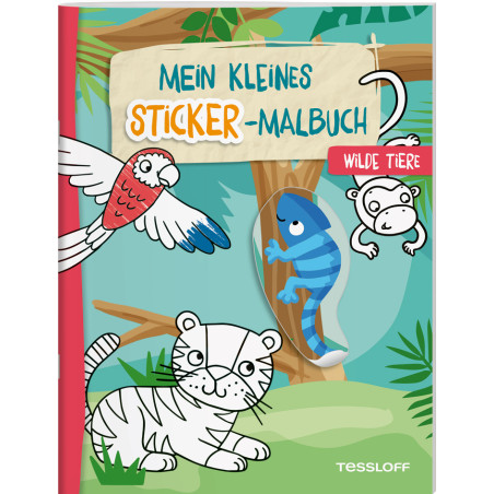 Mein kleines Sticker-Malbuch Wilde Tiere