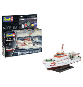 Model Set Seenotkreuzer Hermann Marwede, Revell Modellbausatz mit Basiszubehör