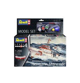 Model Set Seenotkreuzer Hermann Marwede, Revell Modellbausatz mit Basiszubehör