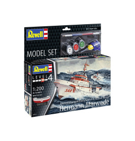 Model Set Seenotkreuzer Hermann Marwede, Revell Modellbausatz mit Basiszubehör