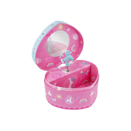 Spieluhr Herz lila Pferd/Prinzessin