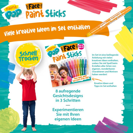 Face Paint Sticks 12-Pack Face Paint Sticks 12-Pack