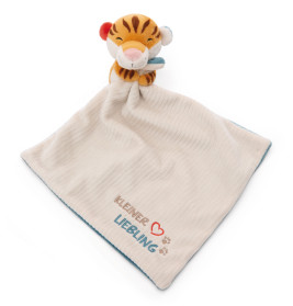 Schmusetuch 22x22cm mit Kuscheltier Tiger