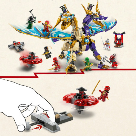 LEGO NINJAGO 71836: Ninjas kämpfen mit beweglichem Drachen und Shooter, Set enthält 8 Minifiguren.