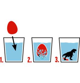 Sprudel-Ei - T-Rex World, sortiert