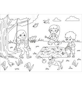 Mein schönstes buntes Malbuch Frühling