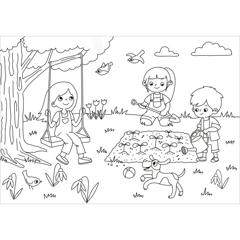 Mein schönstes buntes Malbuch Frühling