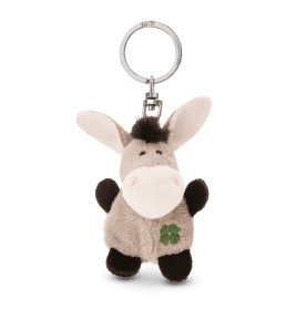 Schlüsselanhänger Esel mit Kleeblatt 5cm