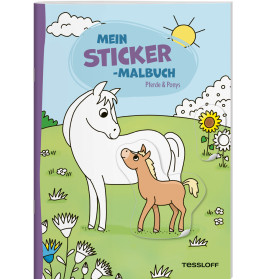 Mein Sticker-Malbuch. Pferde