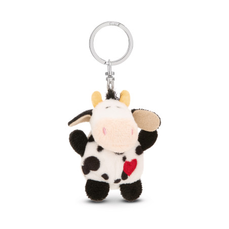 Schlüsselanhänger Kuh mit Herz 5cm an