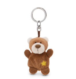 Schlüsselanhänger Bär braun mit Stern 5cm