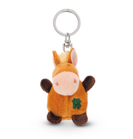 Schlüsselanhänger Pferd mit Kleeblatt 5c