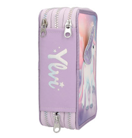 Ylvi 3 Fach Federtasche mit appliziertem Flügel