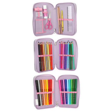 Ylvi 3 Fach Federtasche mit appliziertem Flügel