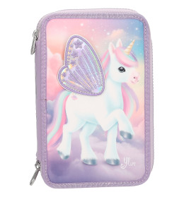 Ylvi 3 Fach Federtasche mit appliziertem Flügel