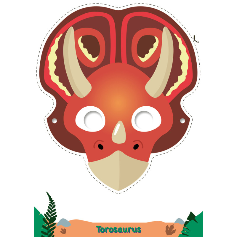 Masken-Malblock. Dinos