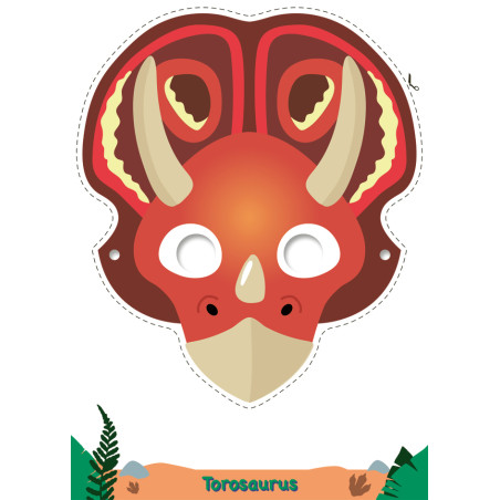 Masken-Malblock. Dinos